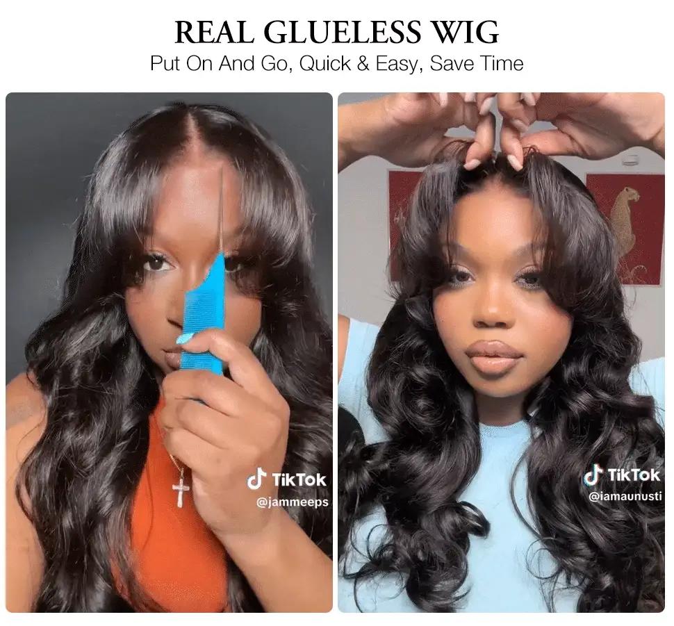 Curtain Bangs Body Wave Human Hair Wig 220% Density 13x4 8x5 HD Lace Front Wigs with Pre Bleached Knots #tiktokshopblackfriday Curtain Bangs Body Wave Human Hair Wig 220% Density 13x4 8x5 HD Lace Front Wigs with Pre Bleached Knots #tiktokshopblackfriday