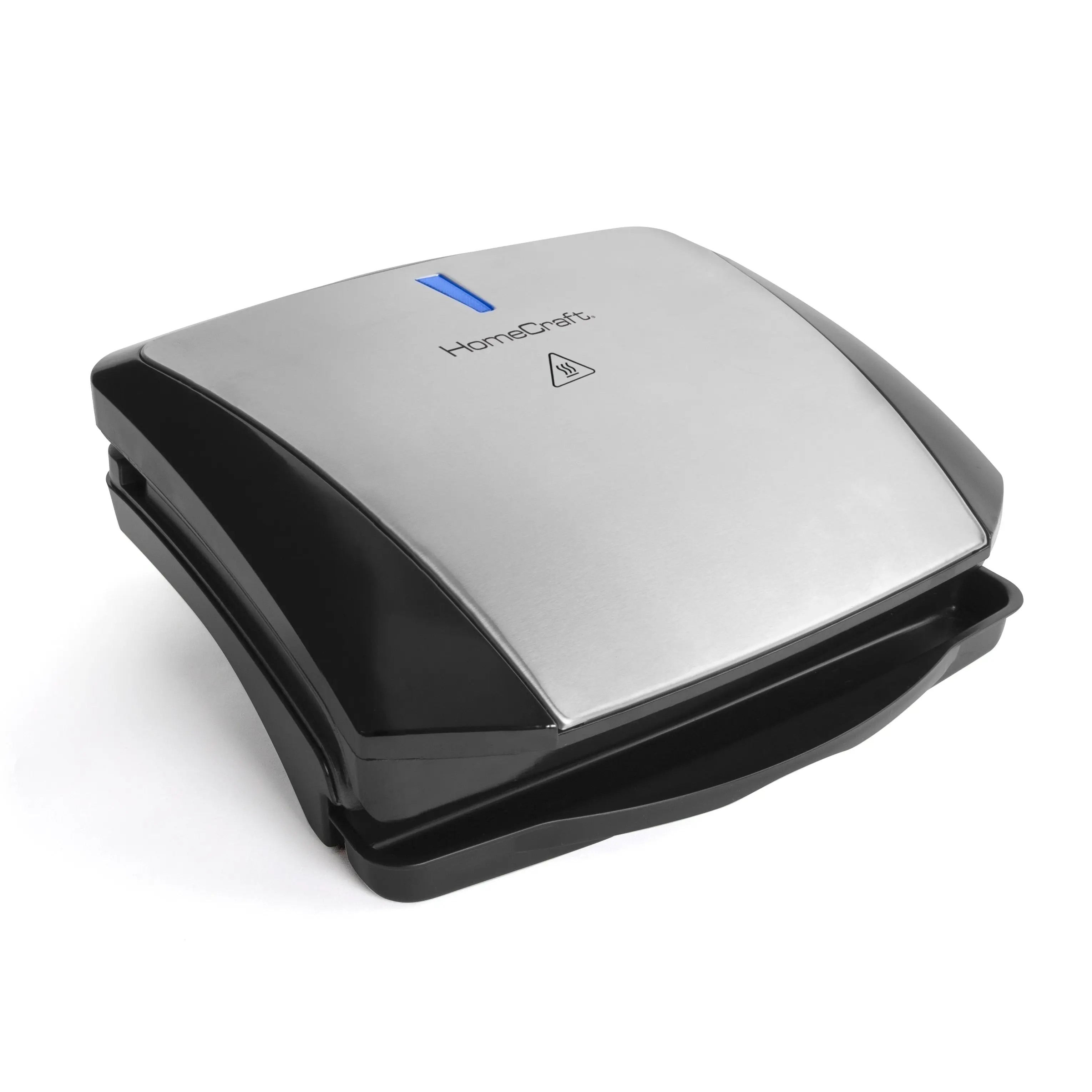 Homecraft Electric Sausage & Brat Grill - Nonstick, Compact Design, Fast Cook Function, Grease Drain System, Standard Plug, Corded, Indoor Smokeless Grill, Healthy Food, Tasty, Top-Bottom Sear