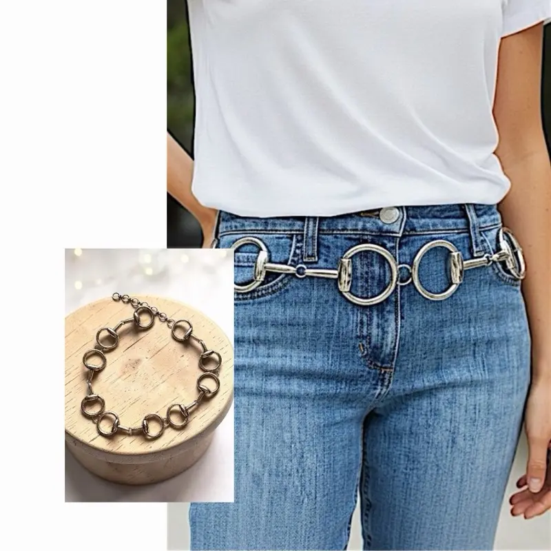 Western Bit Belt, Gold and Silver Color Options