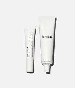 Necessaire Hand-Lip Moisture Duo - 65ml Hand Cream & 15ml Lip Balm Set with Mint Oil, Ceramides, Peptides & Glycerin for Dry Skin Repair
