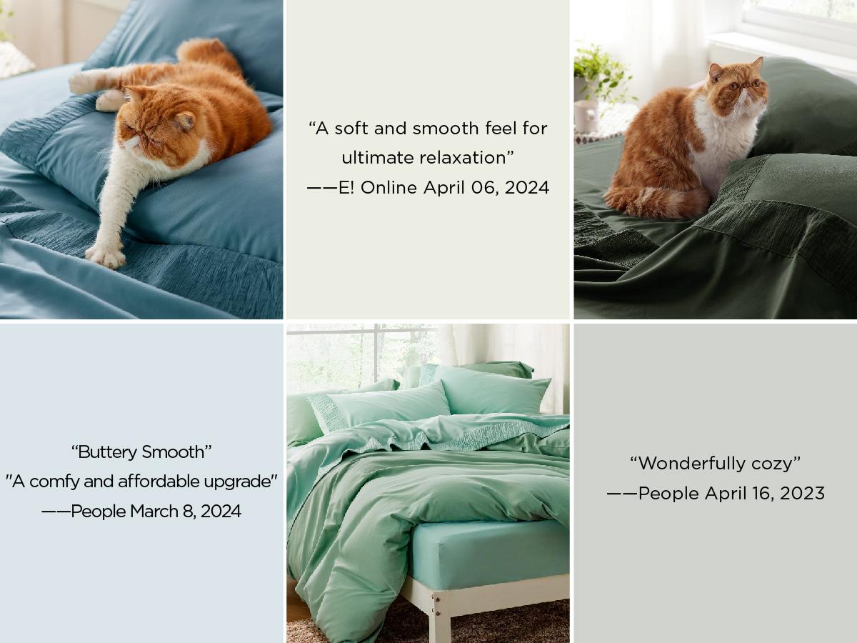 Bedsure 4 Pieces Bed Sheet Set 14 Inch Breathable & Cooling - Hotel Luxury - Easy Care Machine Washable Polyester Microfiber Bedding for Women, Men