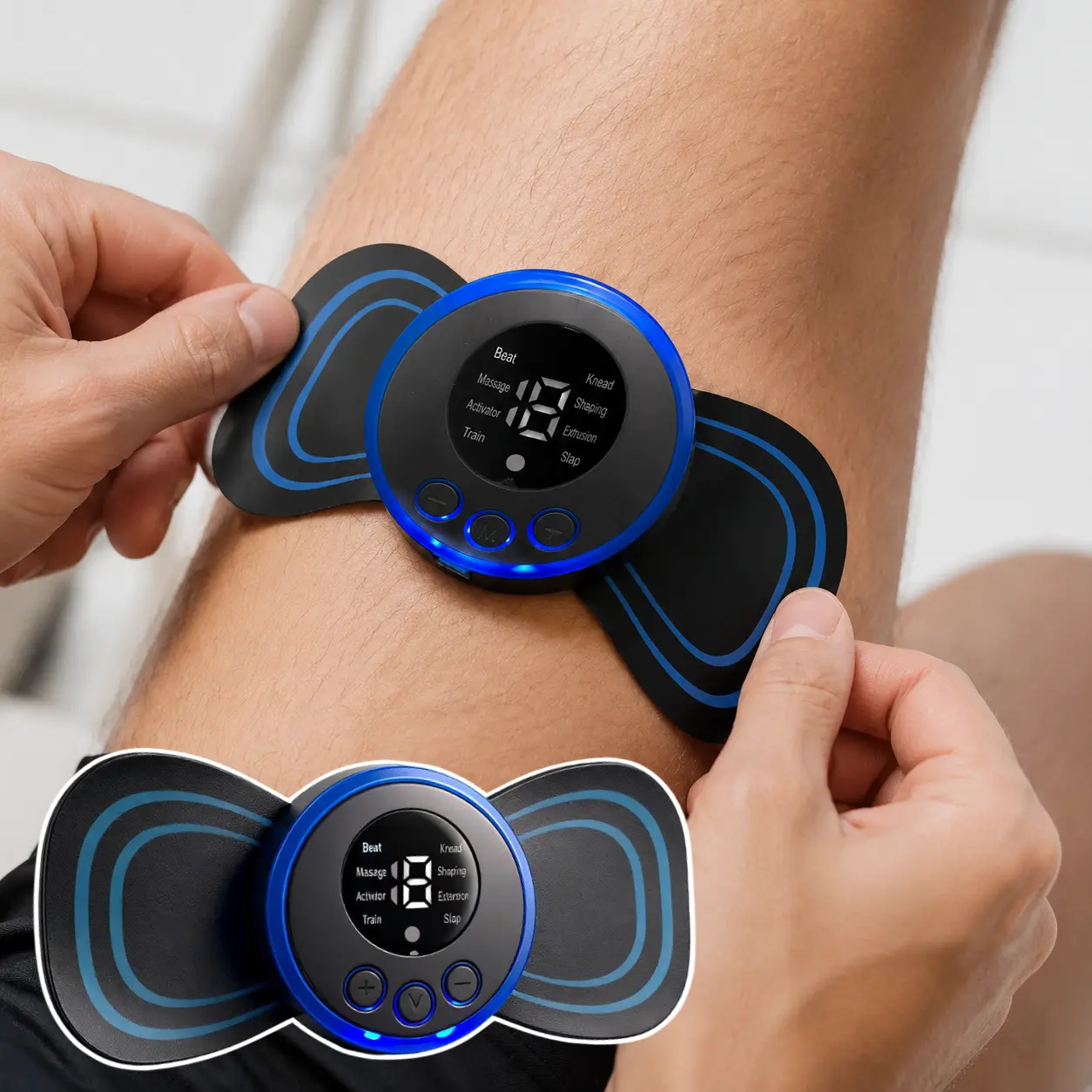 【Doctor Recommended】Portable EMS Pulse Neck Massager Mini Electric Therapy Device with Smart Cervical Massager for Neck Pain Relief Rechargeable Cordless 5 Modes Ergonomic Design-Multiple settings to target different types of neck tension and pain