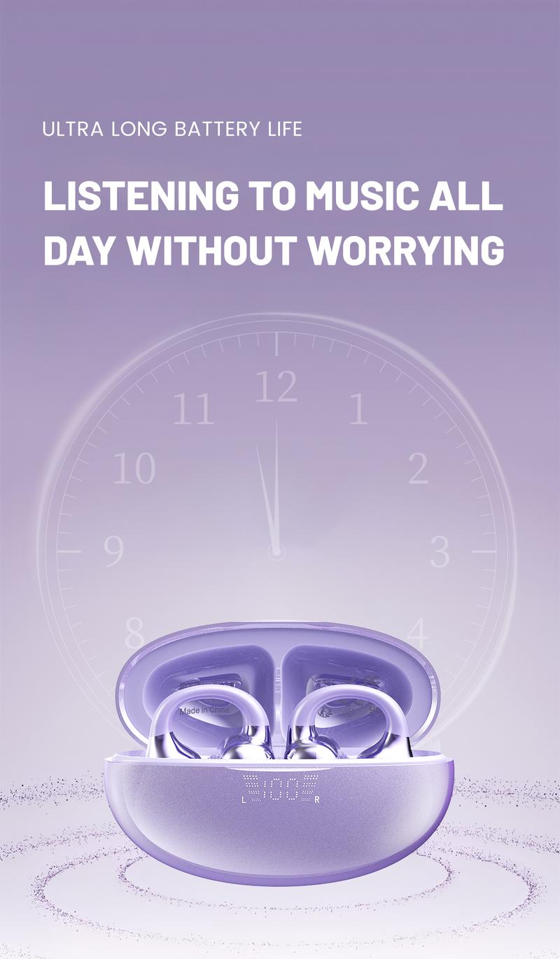 Open-Ear Ultra-Comfort Wireless Headphones Bluetooth 6.0 Earbuds IPX5 Waterproof HiFi Music Earphones with Microphone for Small Ears Sports Running Exercise Perfect for sports and running slim hook Open-Ear Ultra-Comfort Wireless Headphones Bluetooth 6.0 Earbuds IPX5 Waterproof HiFi Music Earphones with Microphone for Small Ears Sports Running Exercise Perfect for sports and running slim hook