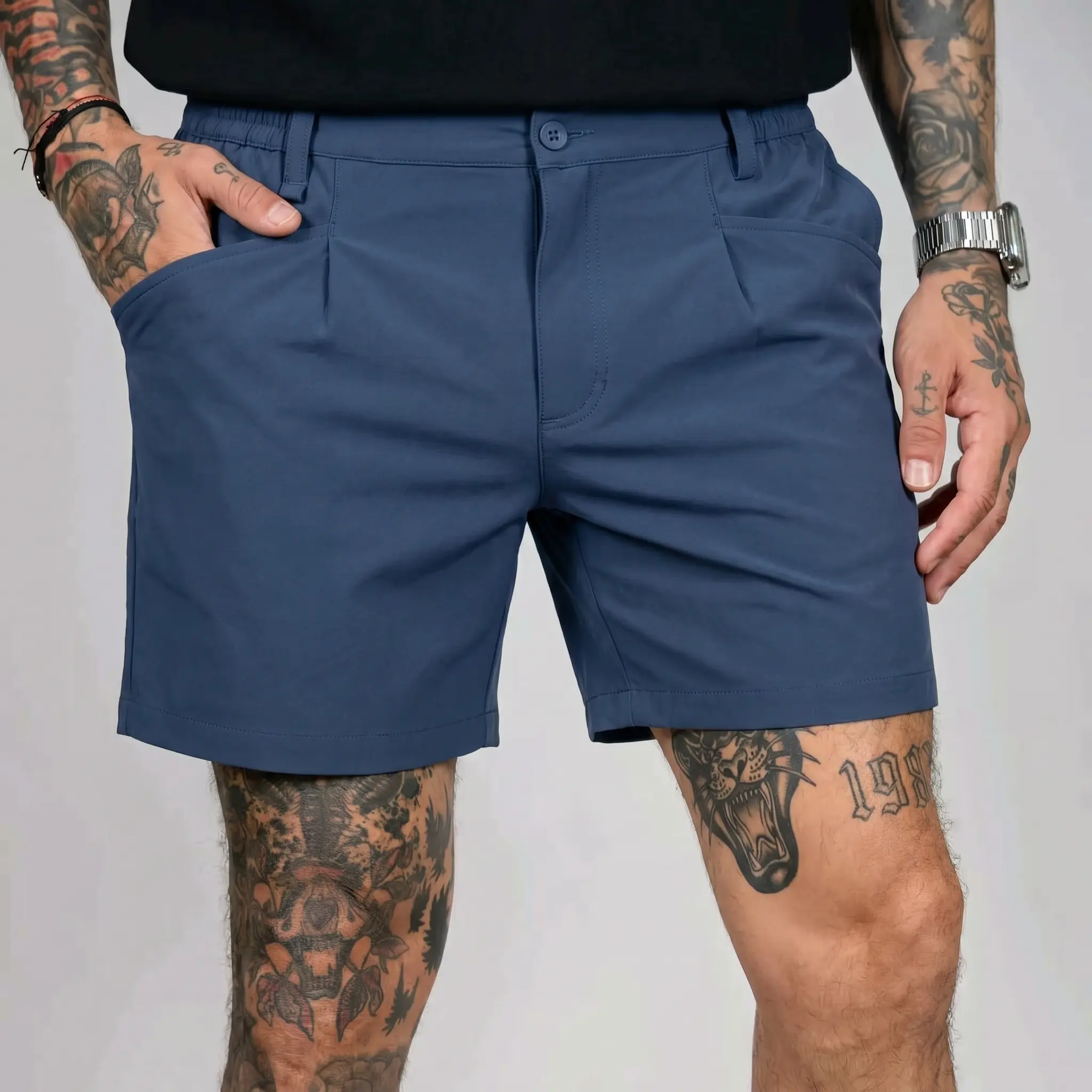 TBMPOY Men's 1 to 3-Pack 7" Golf Shorts Stretch Quick Dry Lightweight Casual Shorts with Elastic Waist & 4 Pockets for Work, Travel & Everyday Wear #summervibes fathersdaygift, Breathable Fitness Shorts, Casual Athleisure Shorts