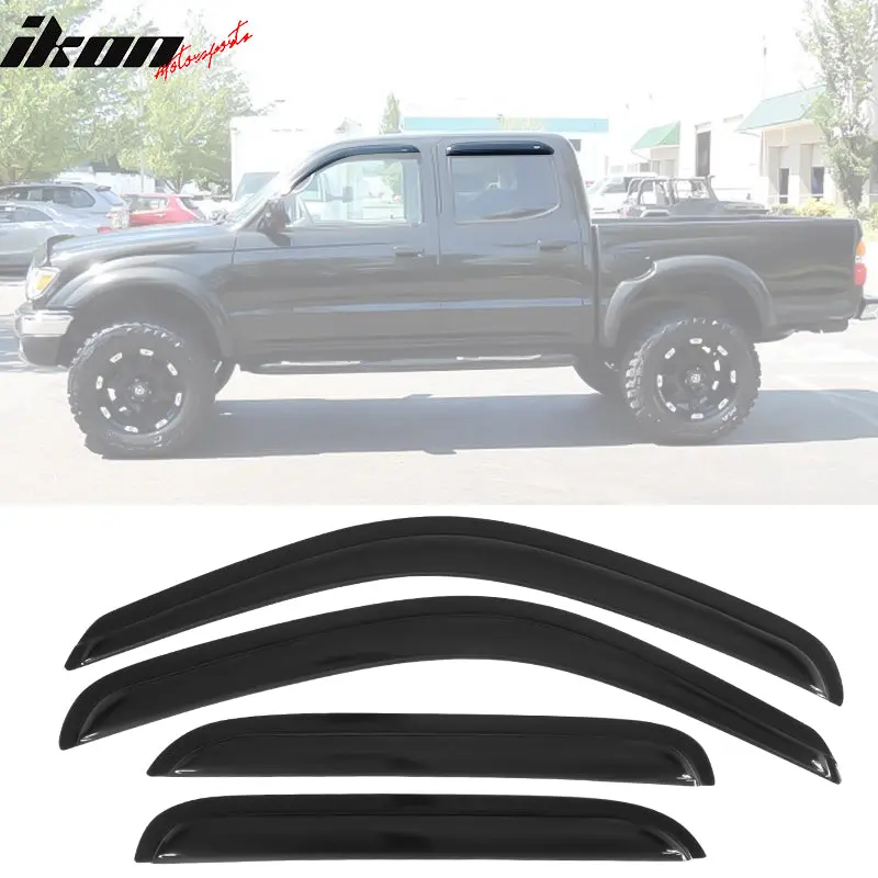 Visor Window Guard for Toyota Tacoma 2001-2004 Slim Style Smoke Acrylic