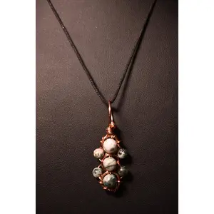 Moss Agate- Helix of the Verdant Neteru Pendant