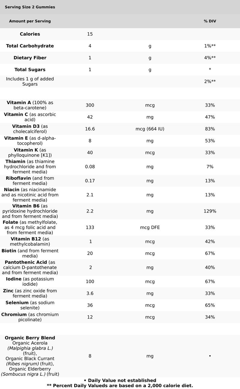 New Chapter Kids Multivitamin Gummies - 50% Less Sugar§, Kids Gummy Vitamins with Vitamins C, D3 & Zinc, Non-GMO, Gluten Free, Berry-Citrus, 60ct
