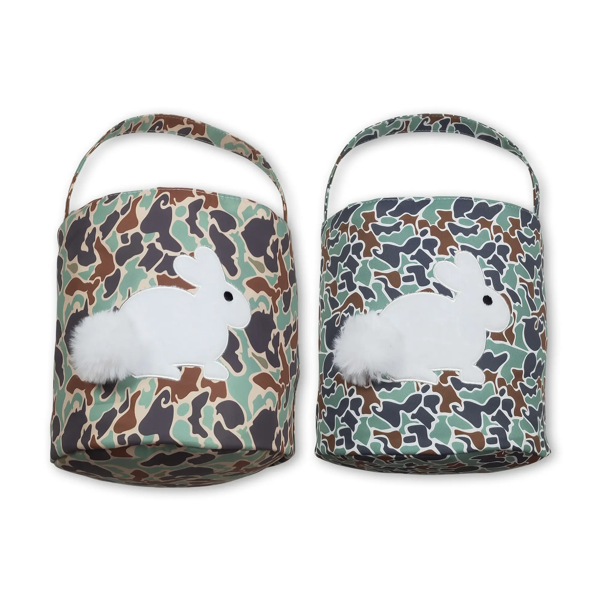 Kids Boy and Girl Easter Basket Spring Deer Green Hunting Basket Kids Gift