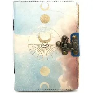 (5 x 7) Handcrafted Leather Journal by Soul Sticks– 200 Blank Pages, Vintage Deckle-Edge Paper, Hand-Stitched Binding – Ideal Notebook for Writing, Sketching, or Travel