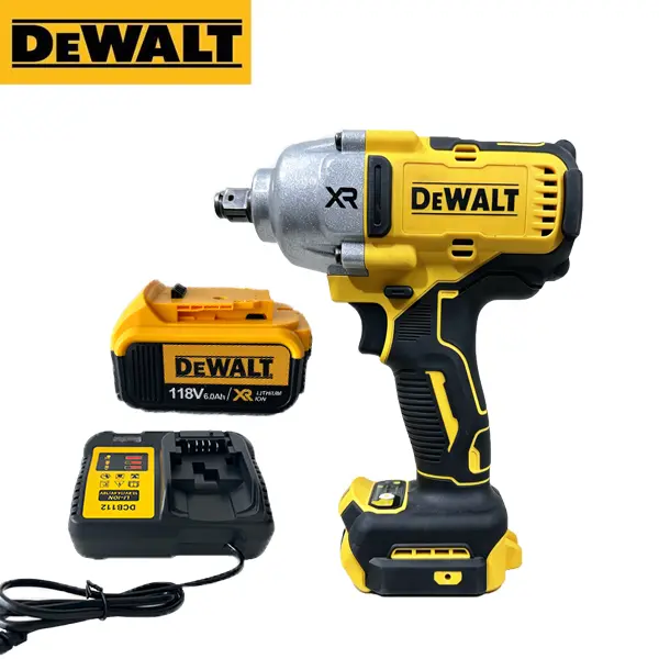 DEWALT DCF900 Brushless Power High Torque Cordless Impact Wrench - 1/2 in Hog Ring Anvil, 1030 ft-lbs Heavy Duty Car Tool, LED Lights, 4-Mode Speed Control, Batteries for Mechanics, Auto Maintenance, Construction Repair
