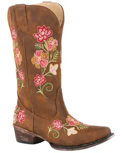 Women's Vintage Cognac Western Boot Snip Toe - 09-021-1566-2420 Ta