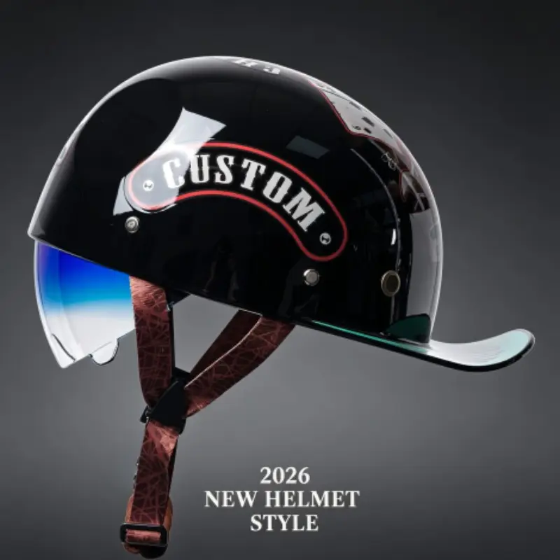 New Japanese Retro Motorcycle Scooter 250cc Women's Small Helmet Half Helmet, Stylish Design, Lightweight & Comfortable Fit, Half Face Helmet, Half Motorcycle Helmets