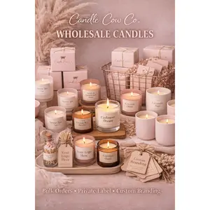 Candle Cow Co. Wholesale Candles - Hand-Poured with Premium Wax & Custom Branding Options - Perfect for Boutiques Salons Spas Events & Gifting - Set of 30 Candles