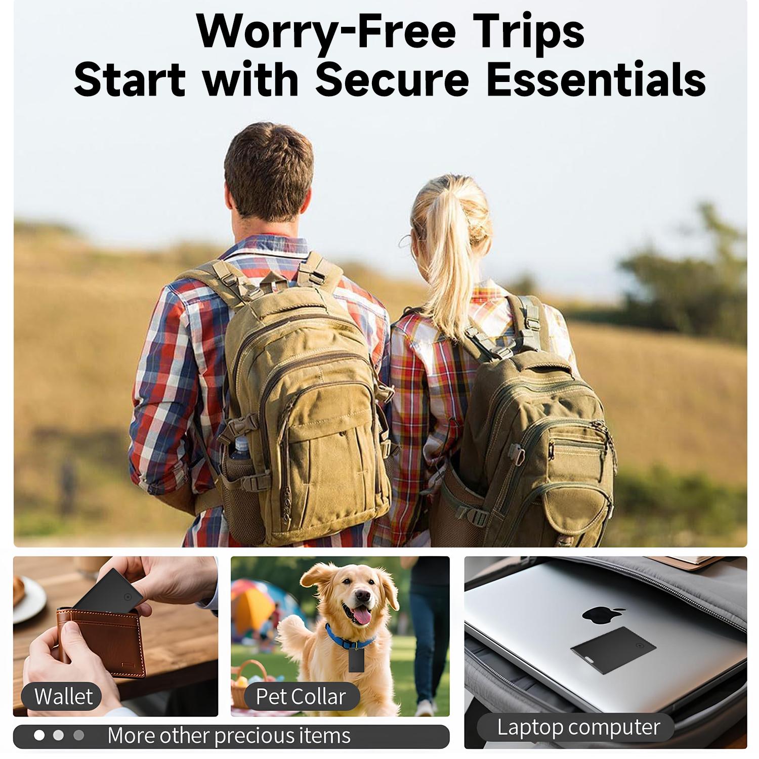 Wallet Tracker Card, Thin Finder, Works with Apple Find My (iOS Only), Item Locator for Luggage Tags, Passports, Phone, IP68 Waterproof