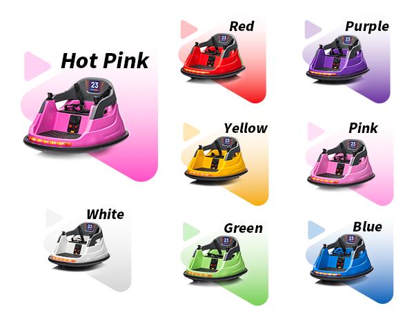 Hikiddo Upgraded 12V/6V Bumper Car for Kids, Ride on Toys Bumper Car for Toddlers with Remote & Music