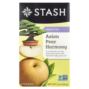 Stash Tea Green Tea, Asian Pear Harmony, 18 Tea Bags, 1.1 oz (34 g)