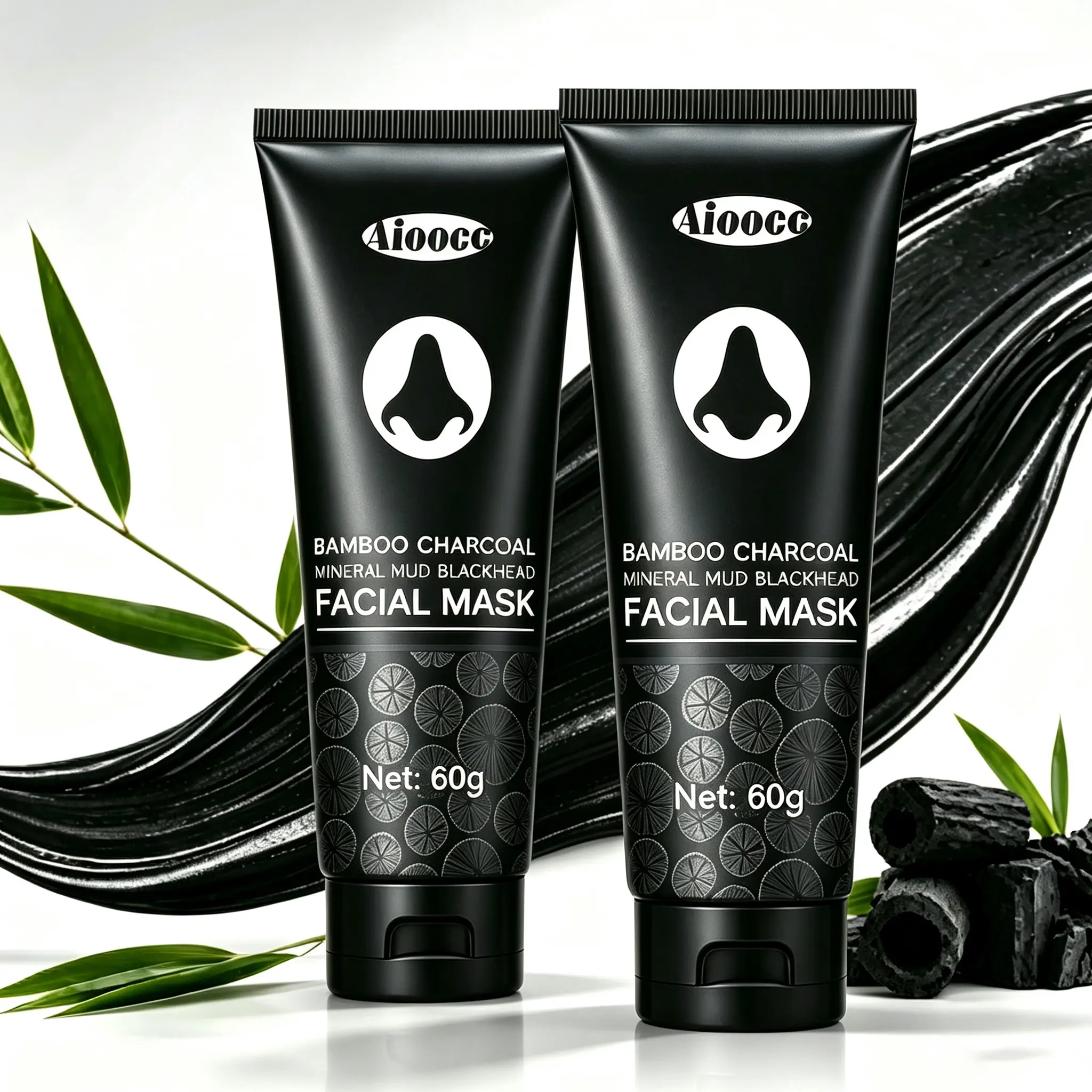 Bamboo Charcoal Peel-Off Facial Mousse Mask - Nose & Face Blackhead Remover, Alcohol-Free Face Care Products, Soothing, Hydrating, Pore-Cleansing & Shrinking, Natural, Suitable For All Skin Types, Pore Shrinker, Blackhead Extraction, Witch Hazel, Pore Cle