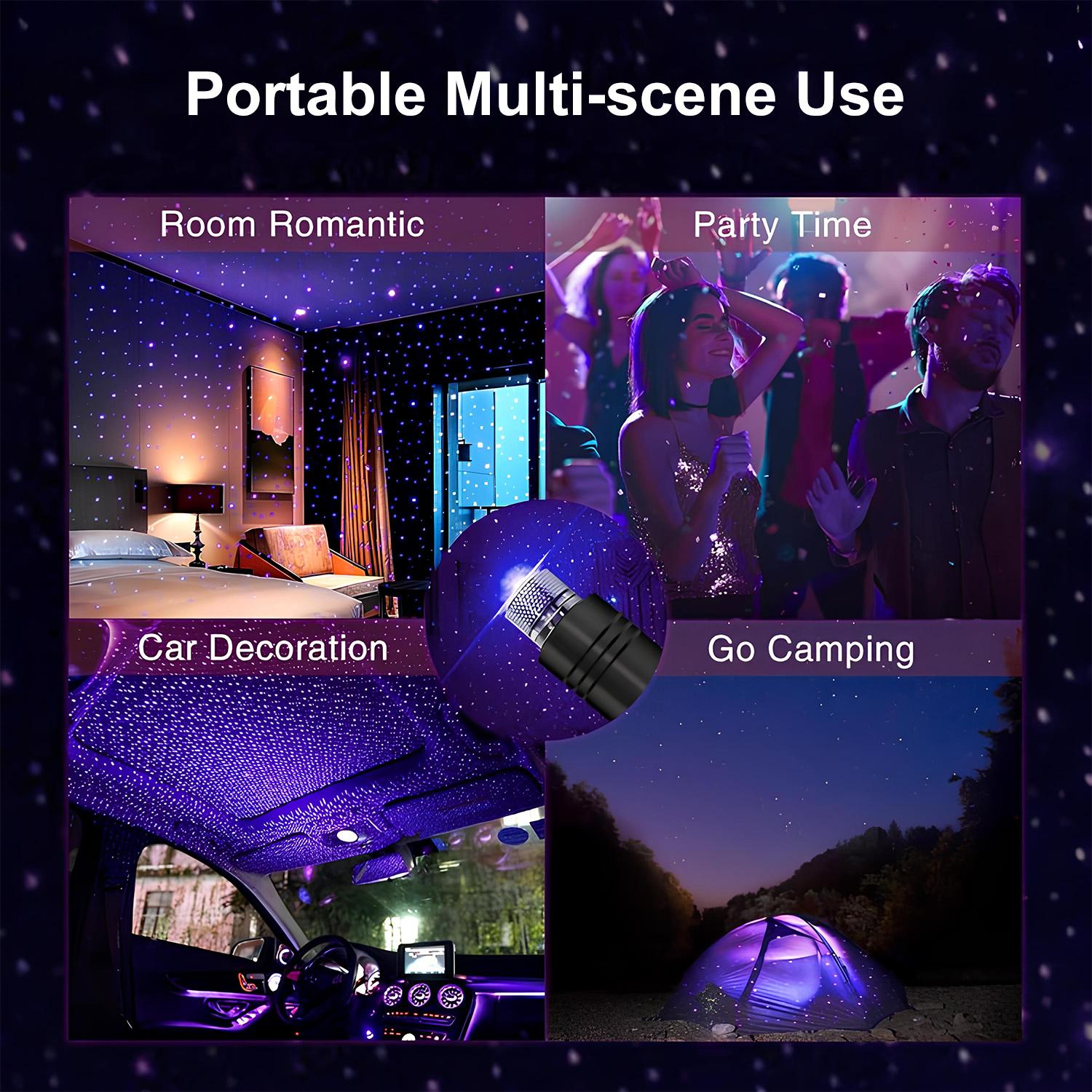 USB Star Projector Night Light,Portable Adjustable Romantic Interior Car Roof Lights,Portable Star Lamp Projector Decorations for Car,Ceiling,Bedroom