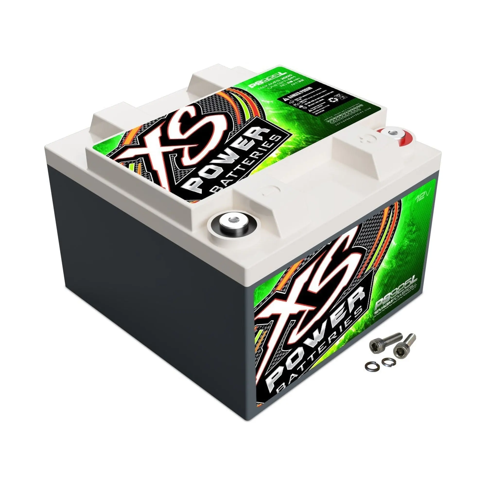 XS Power PS925L 12V Sealed AGM Deep-Cycle Car Audio Battery - Lightweight, Spillproof Design, Solid Reserve Capacity for Sports Cars, Track-Day Vehicles with Flexible Package