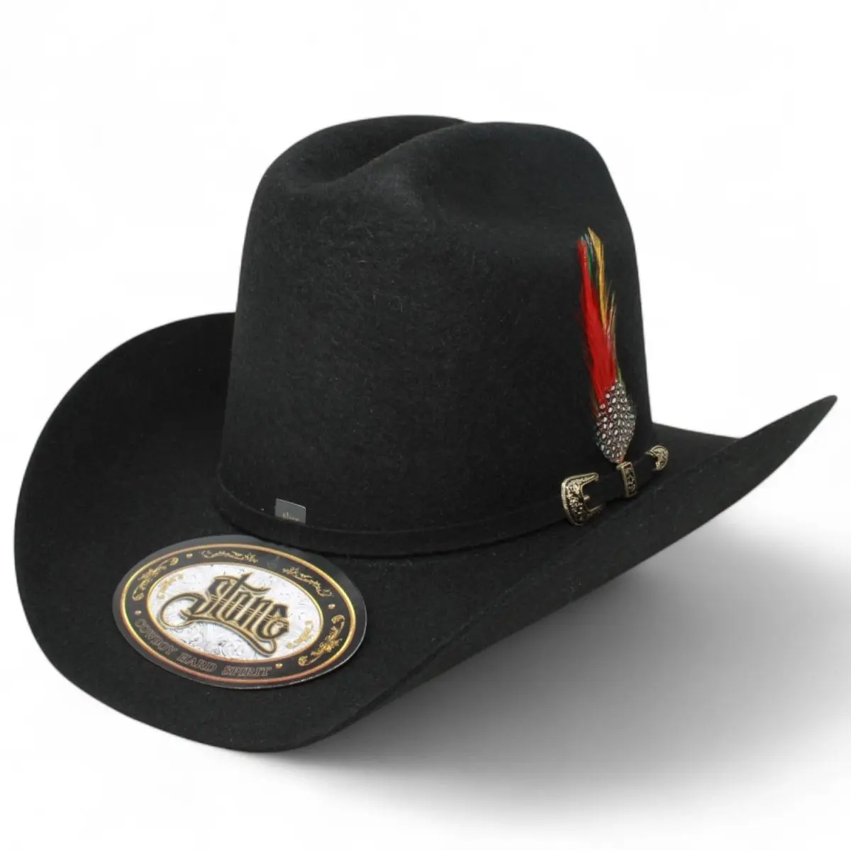 Texana Los Dos Carnales 100X Copa Alta Color Negro Stone Hats