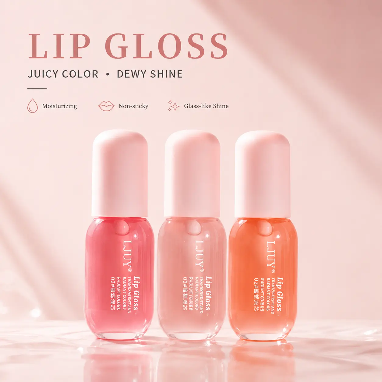 3 Count Hydrating Lip Oil Gloss - Moisturizing Transparent Lip Honey, Affordable Lip Balm for All