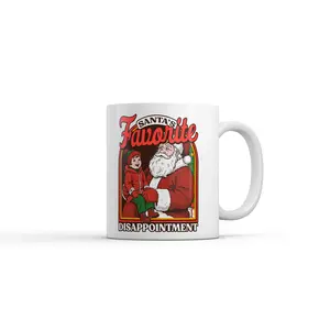 Santas Favorite Disappointment Mug Funny Sarcastic Christmas Graphic Novelty Coffee Cup - 11oz Funny Coffee Mugs Ceramic Printed Drinkware Cup