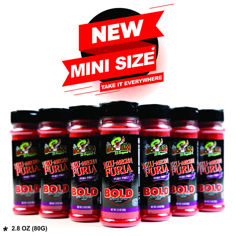 MINI Size Azu-Mecha Furia BOLD Snack Seasoning - Sr. Michelado - Bottle Snack Flavor powder