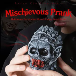 Aztec Death Whistle Vampire Skull | Scary Halloween Prop, Prank Toy, Outdoor Survival Whistle,Handmade Aztec Death Whistle: The Sound of 1000 Screams!  Unbelievable Sound Quality - Must-Have for Horror Fans!