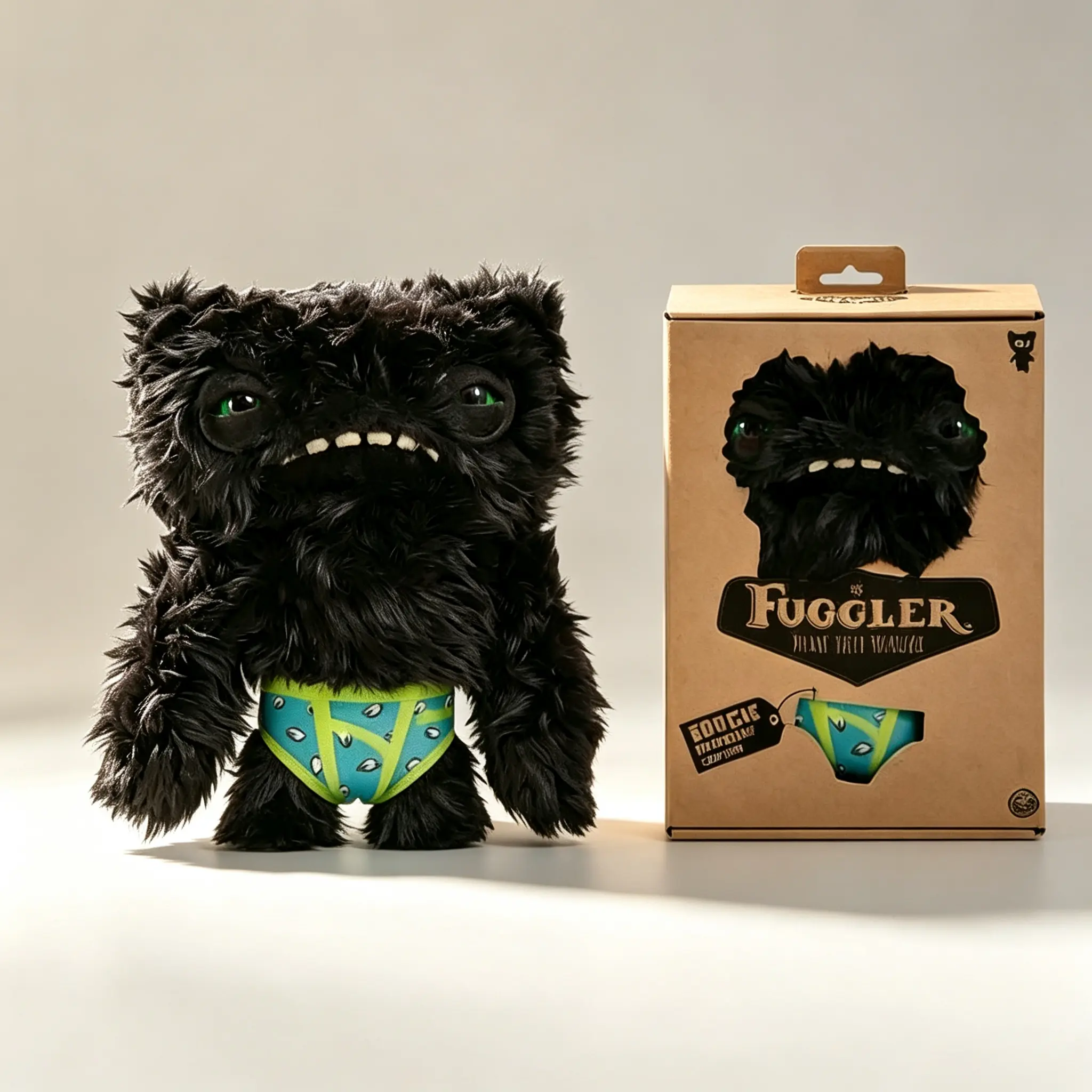 New Fuggler Big Teeth Plush Toy - Unisex Ugly-Cute Funny Monster Stuffed Doll with Iconic Oversized Teeth, Quirky Decorative Fugglers Collectibles for All Ages