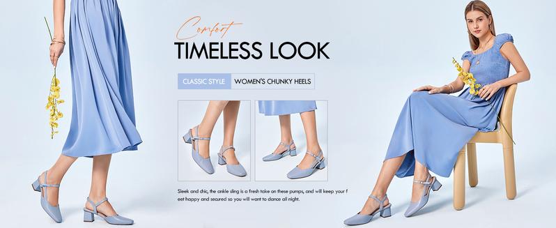 Fashare Women's Slingback Chunky Low Heels Closed Square Toe Heel Wedding Party Dress Pumps Shoes Fashare Women's Slingback Chunky Low Heels Closed Square Toe Heel Wedding Party Dress Pumps Shoes