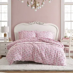 Betseyville King Ballet Bows Duvet Cover Set Pink