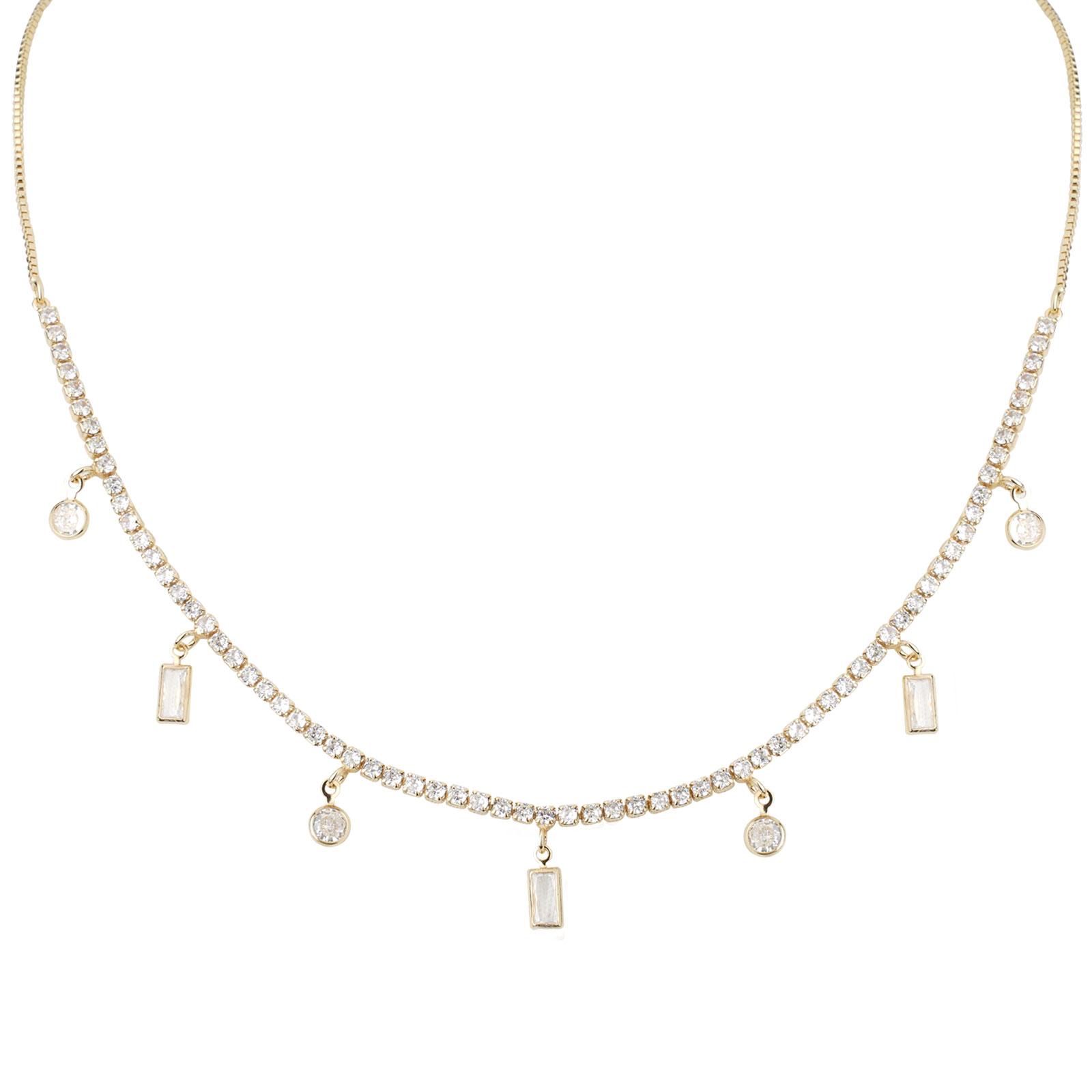 MEIITRUE 14K Gold Plated Cross Pendant Necklace for Women, Dainty Cubic Zirconia Charm Necklace, Perfect Jewelry Gift for Girls