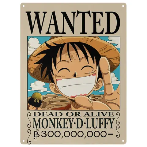 One Piece Metal Tin Signs, Retro Anime Tin Plaque, Home Bar Man Cave Wall Decor, Vintage Metal Sign for Indoor Outdoor Patio Backyard, Gift for Anime Lovers