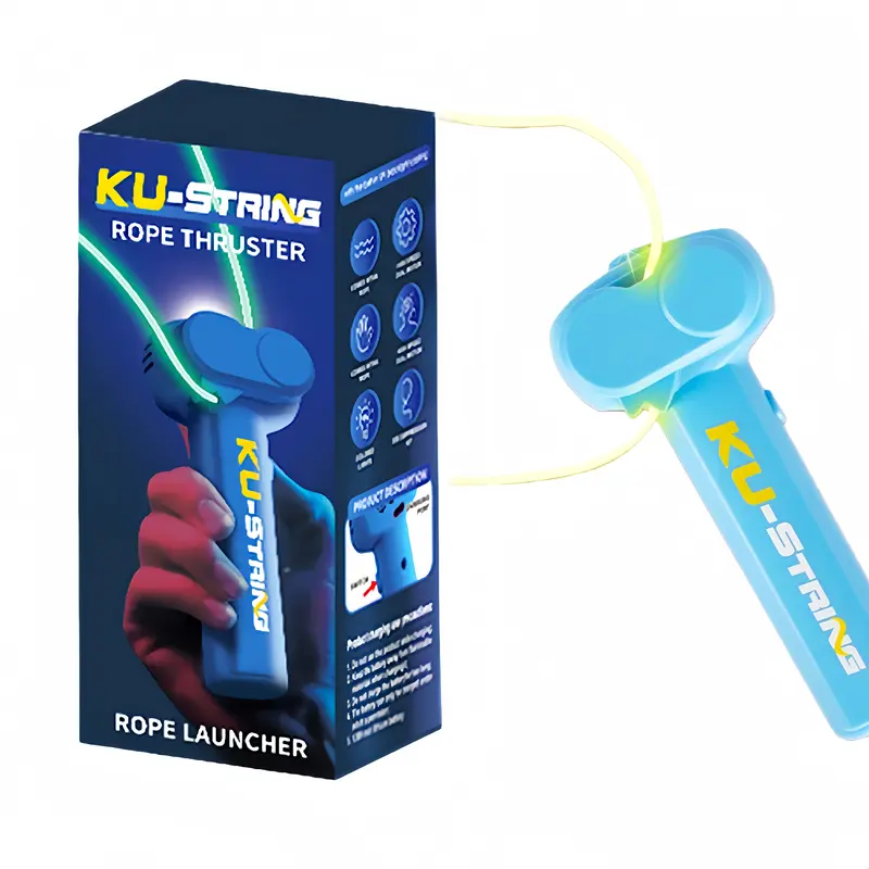 Electric Levitation Rope Launcher - USB Charging, Stress Relief & Imagination Toy for All Ages. Glowing Cords, Easy Launch Button, Great Gift