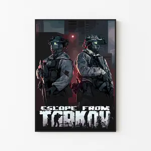 [Gaming Collection - Sale Up To 40%] [Unframe] Escape from Tarkov Game Illustration Poster, Realistic Combat Wall Art, Hardcore Shooter Artwork, Gaming Room Decor, Fan Gift