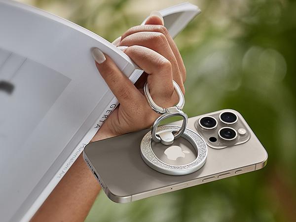 ESR Magnetic Phone Ring Holder (HaloLock), Compatible with MagSafe Ring Holder, Magnetic Phone Grip with Adjustable Stand, Compatible with MagSafe Phone Grip, for iPhone 17/16/15/14/13/12 Accessories