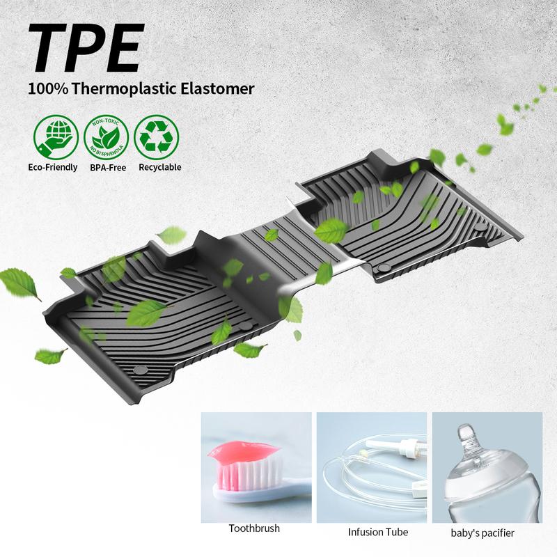 LASFIT Floor Mats Fit for 2022-2023 Toyota Tundra CrewMax Cab Only All Weather Car Liners