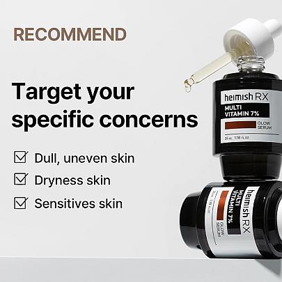 [Heimish RX] Multi Vitamin Glow Serum 35ml Brightening & Hydrating | Vitamin C + B3, B5, B9 | Lightweight & Fast-Absorbing