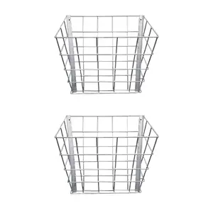 Rugged Ranch Wall Mounted Steel Sheep & Goat Livestock Hay Feeder Rack (2 Pack)