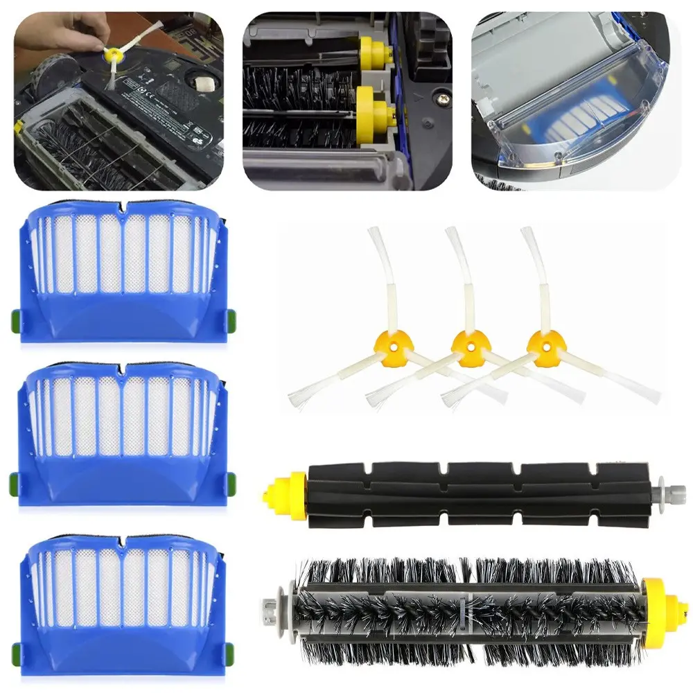 SJPACK New Replacement Parts Kit for iRobot Roomba 600 Series Vacuum - Easy to Remove and Replace, Environmentally Friendly Filter, Brush Cleaner