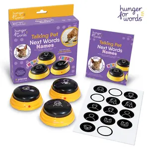 Brightkins Talking Pet Buttons – Names Series for Dog Communication Training, 3/4/6 Buttons