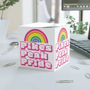 Pikes Peak Pride Logo Note Cube — Memo Sticky Notes