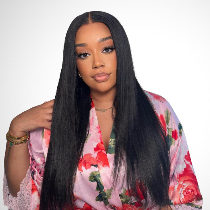 【Zero Slip】UNice All Day Secure Glueless Yaki Straight Wig Pre-cut 7x5 HD Lace Closure Human Hair Wigs with Drawstring Narural Hairline Beginners Friendly Put On and Go TikTokShopHolidayHaul