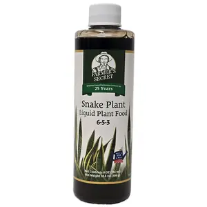 Farmer’s Secret - Snake Plant Liquid Plant Food - Strengthen Roots and Encourage Growth - for Indoor and Outdoor Plants - Long-Lasting Formula - 8 OZ