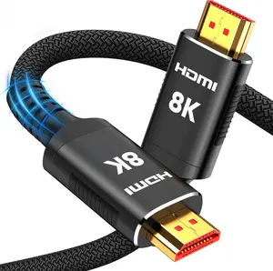 8K HDMI Cables 2.1 30FT  48Gbps 4K Ultra High Speed Cords(8K@60Hz 7680x4320, 4K@120Hz) eARC HDR10 HDCP 2.2 & 2.3 3D, Compatible for PS-5/PS-4/X-Box/TV/HDTV (Black)