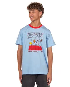 Peanuts Comics T-Shirt Snoopy and Woodstock Social Club Since 1955 Ringer Shirt