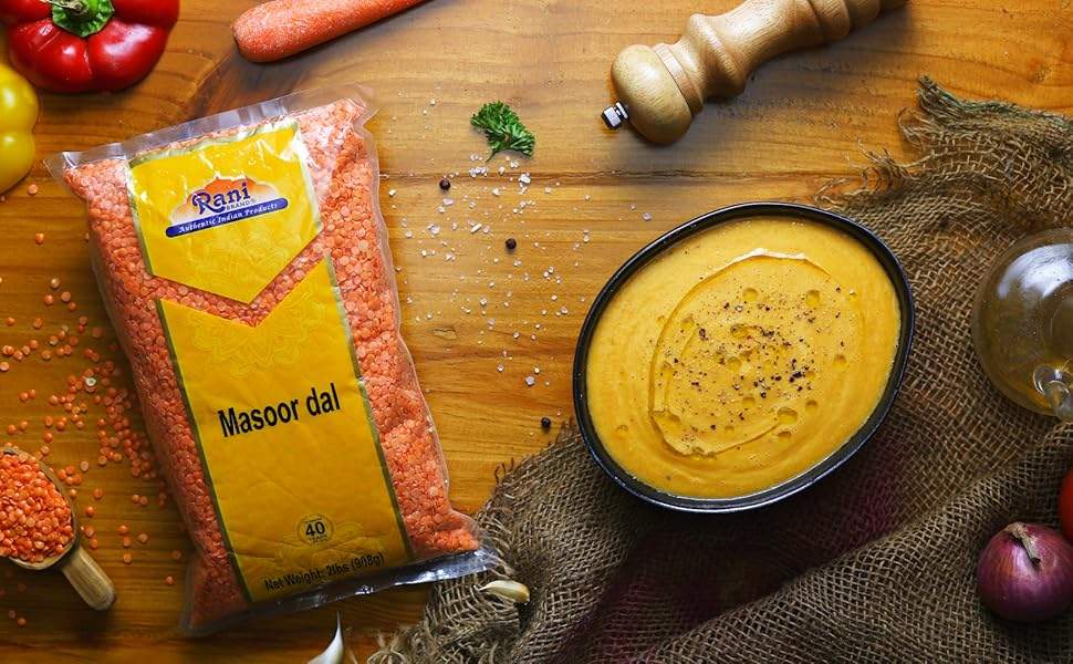 Rani Masoor Dal (Indian Red Lentils) Split Gram, 128oz (8lbs) 3.63kg, Bulk ~ All Natural | Gluten Friendly | NON-GMO | Kosher | Vegan | Indian Origin