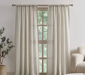 Brooklyn Loom Flax Linen 50x96 Window Curtain
