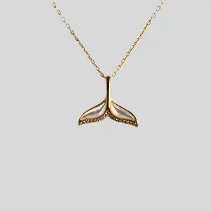 Whale Tail Necklace - Mother of Pearl | Gold Vermeil