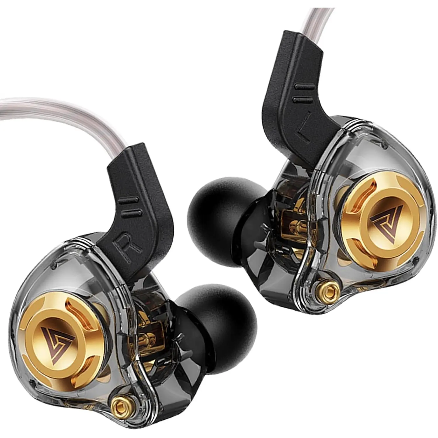 Wired IEM Earbuds, QKZ Ak6 SRS Gaming Headphones in-Ear  with 11mm DD for  Clear Hi-Res Sound,Earphones with Microphone&OFC  for Gaming,Video Musicians, Singers